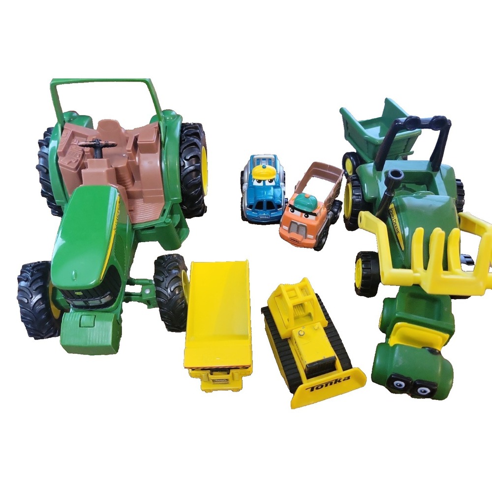 TONKA John Deere‎ Farm Tractor & Trailer trucks Mixed lot toys